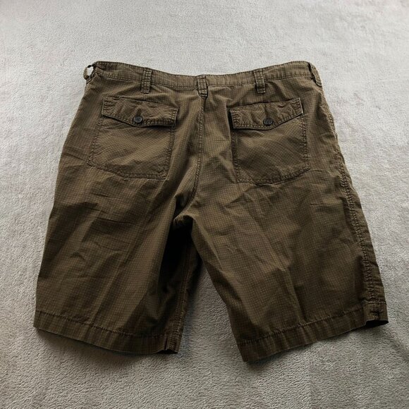 Old Navy Surplus Men Shorts Size 38 Chino Dotted Classic Casual Flat Front Brown - Picture 11 of 11